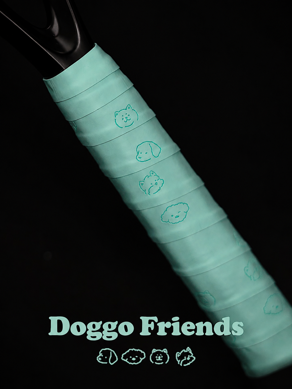 Cute Puppy Overgrip — Mint | Pickleball, Tennis & Badminton