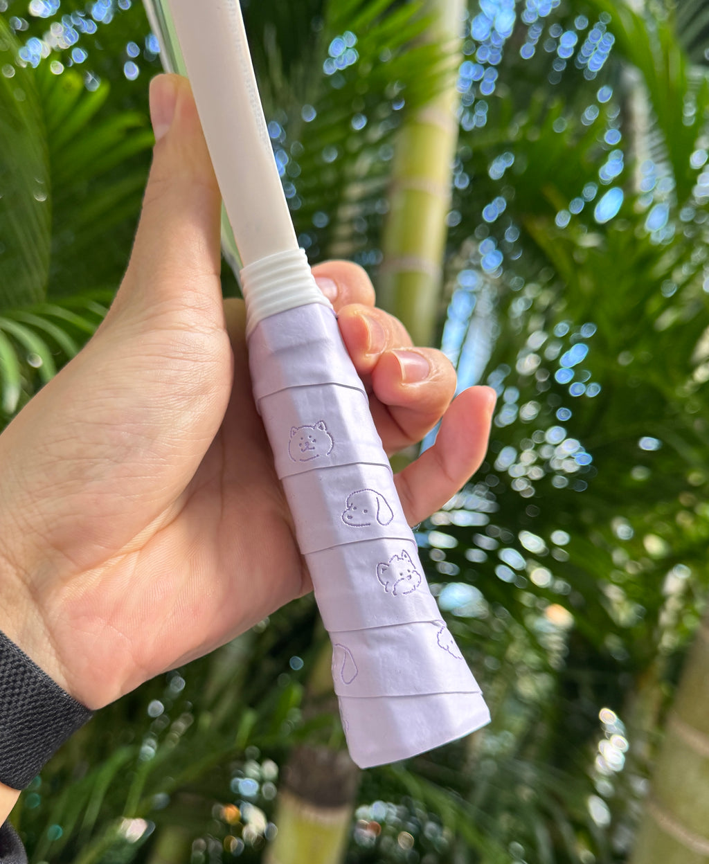 Cute Puppy Overgrip — Lilac | Pickleball, Tennis & Badminton