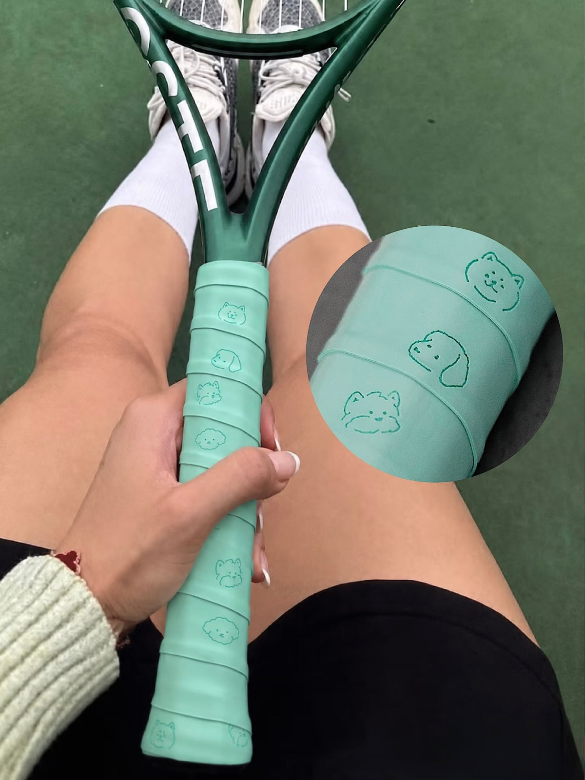 Cute Puppy Overgrip — Mint | Pickleball, Tennis & Badminton