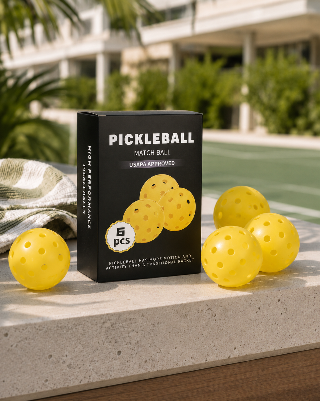 Aurmaris Glow Pickleballs — 6 Pack (Choose Your Colour)