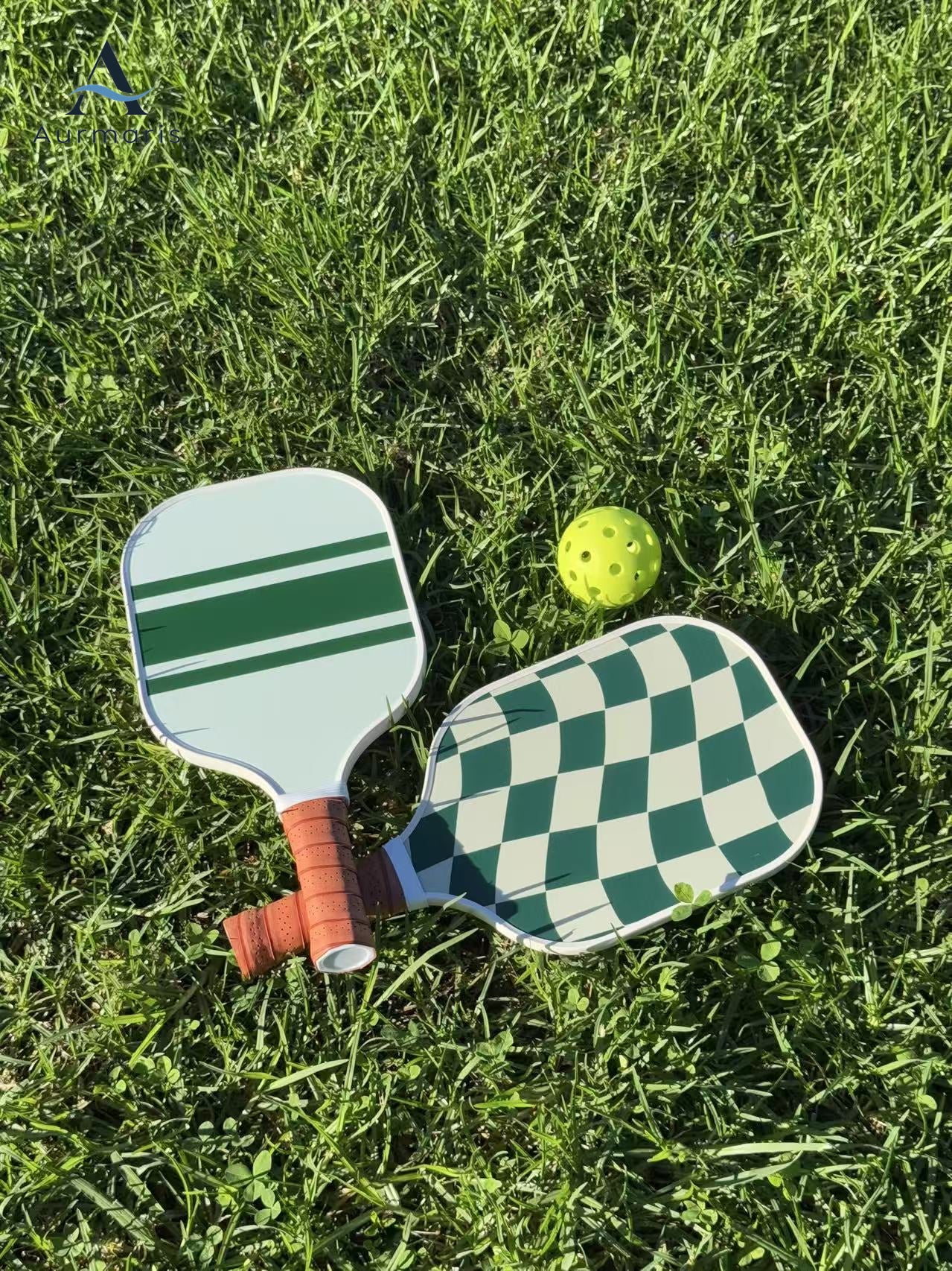 Aurmaris Coast — Green Stripe Pickleball Paddle